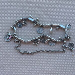 Chico's Silver Coin Charm Belt